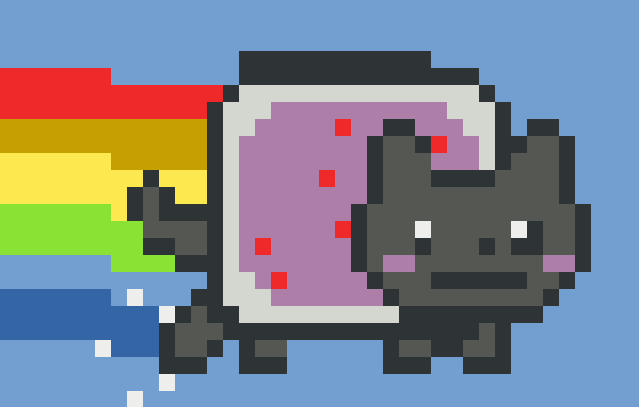 Nyan Cat on something that doesn't claim to be XTerm.